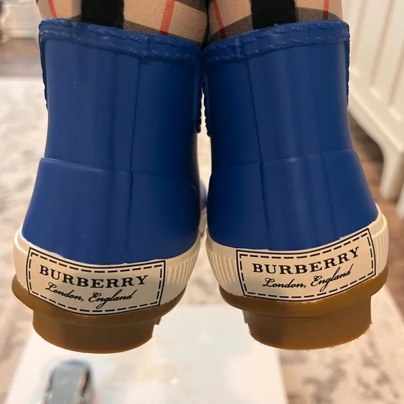Burberry “Flinton” Rubber Rain Boots SIZE (EUR 30 US 12)